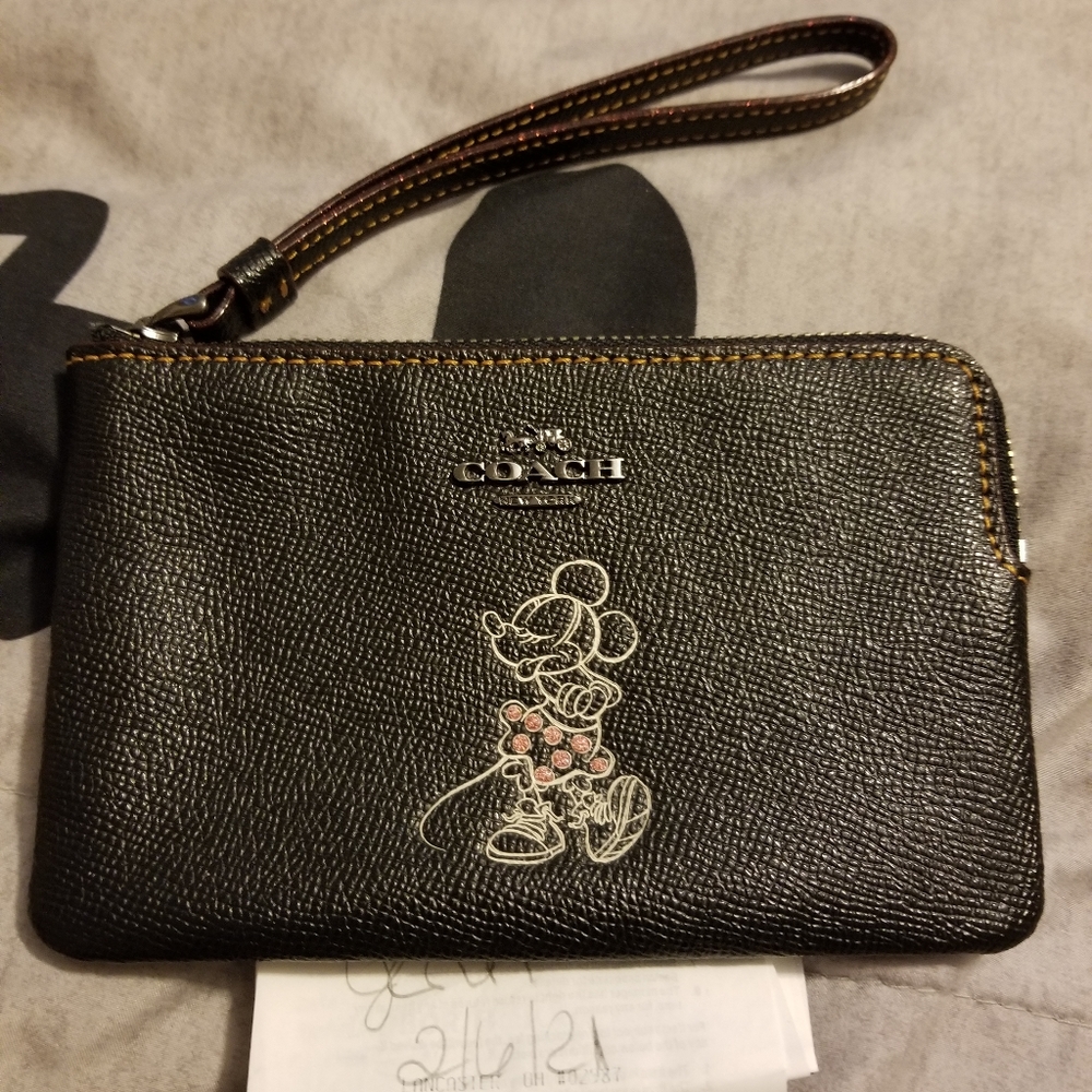 Coach Disney x Minnie Mouse wristlet